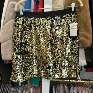Free Press gold sequin mini skirt